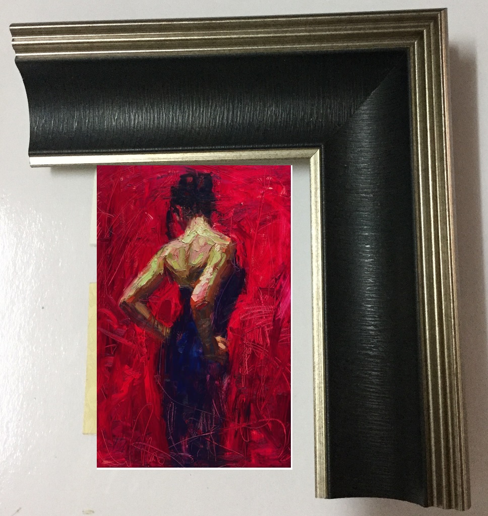 (image for) 16x24" framed oil painting Reproduction Henry Asencio's elegance